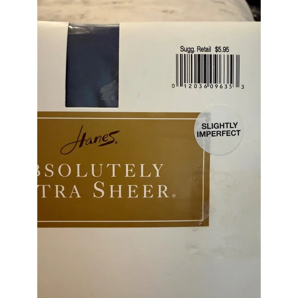 Vintage‎ Hanes Absolutely Ultra Sheer Navy Pantyhose CD Size B